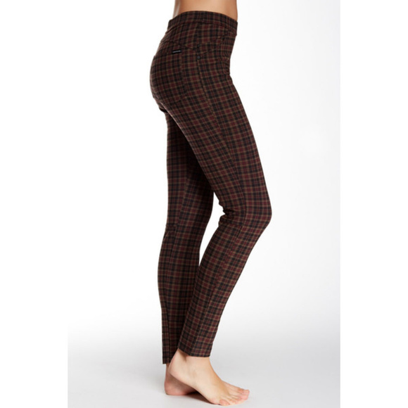 Brown plaid leggings Clearance